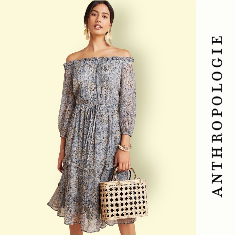 Anthropologie Kira Off-The-Shoulder Peasant
Dress, Size 0, MSRP $168